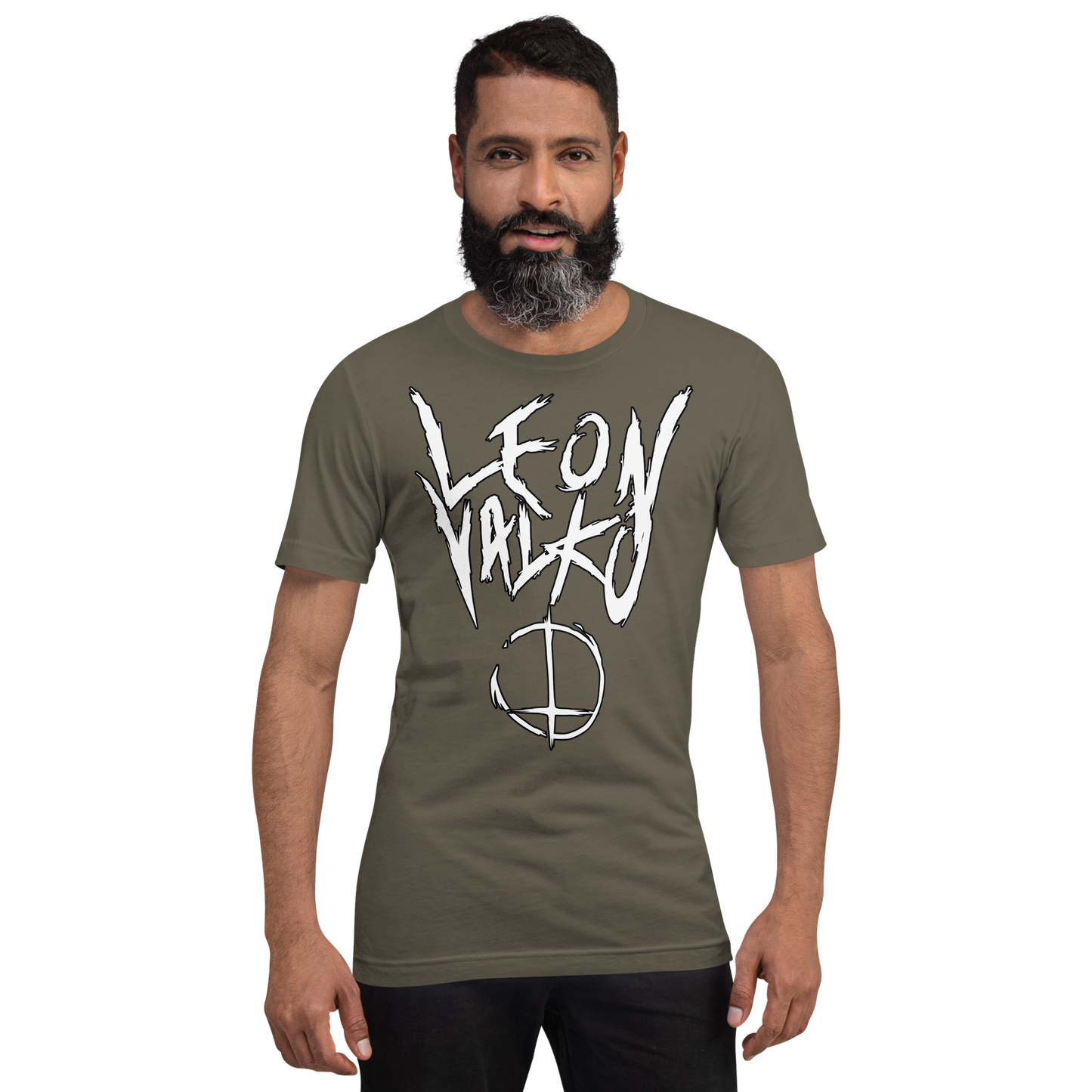 Leon Valko Black Metal (white letters) | Unisex t-shirt | Premium