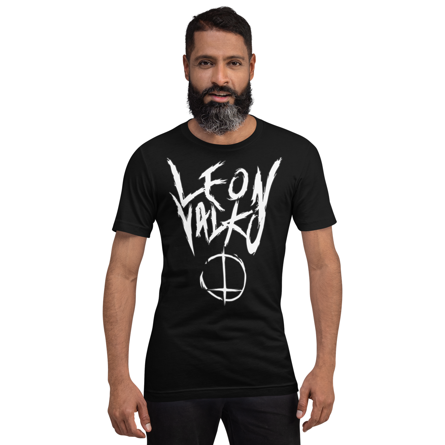 Leon Valko Black Metal (white letters) | Unisex t-shirt | Premium