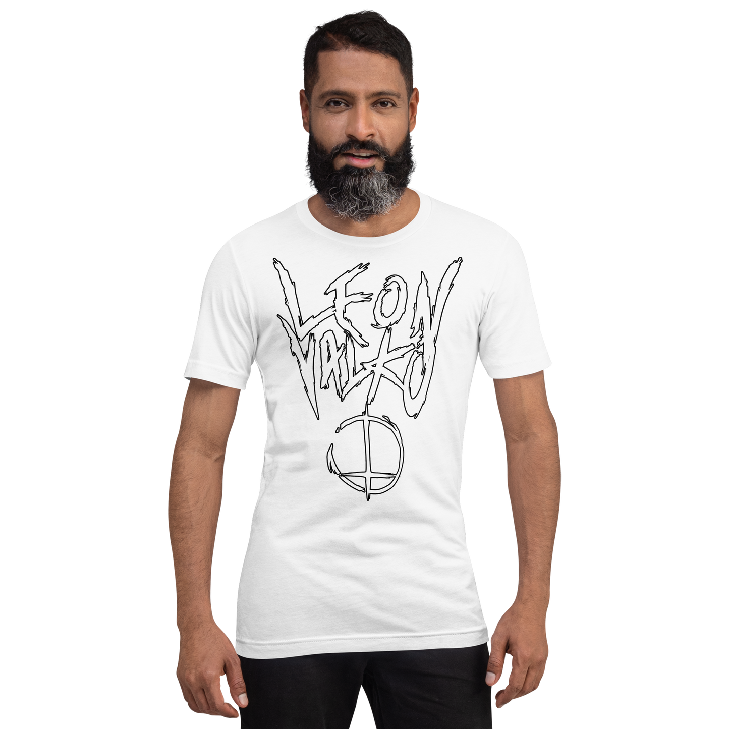 Leon Valko Black Metal (white letters) | Unisex t-shirt | Premium