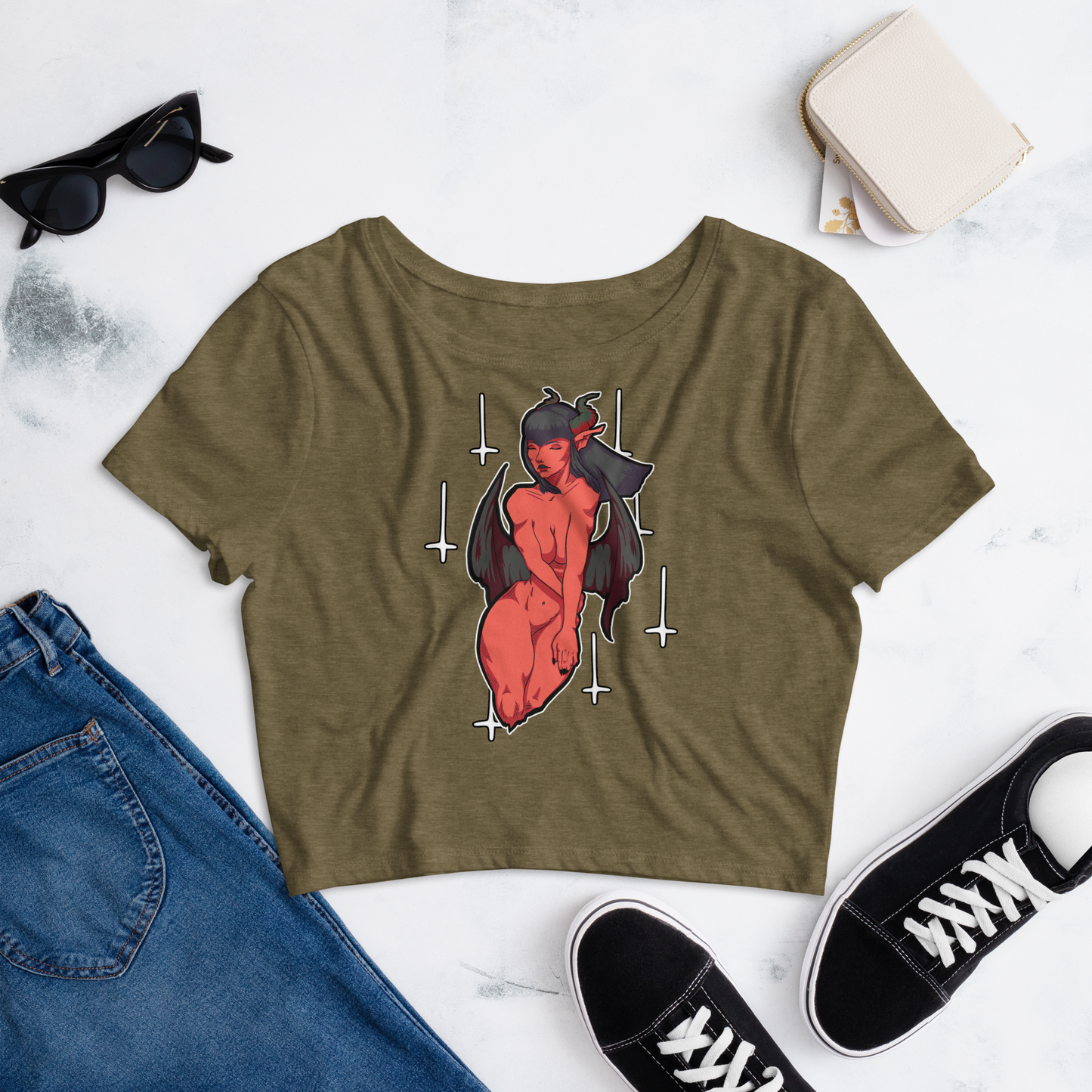 Devil Girl | Women’s Crop Tee | Premium